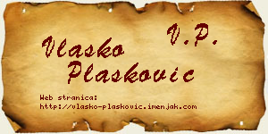 Vlaško Plasković vizit kartica